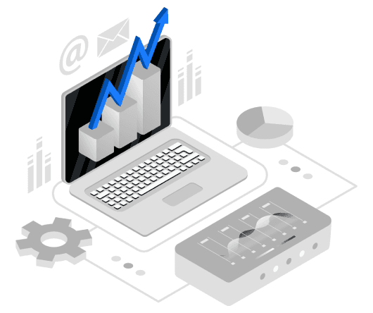 Illustration of monitoring dashboard and analytics